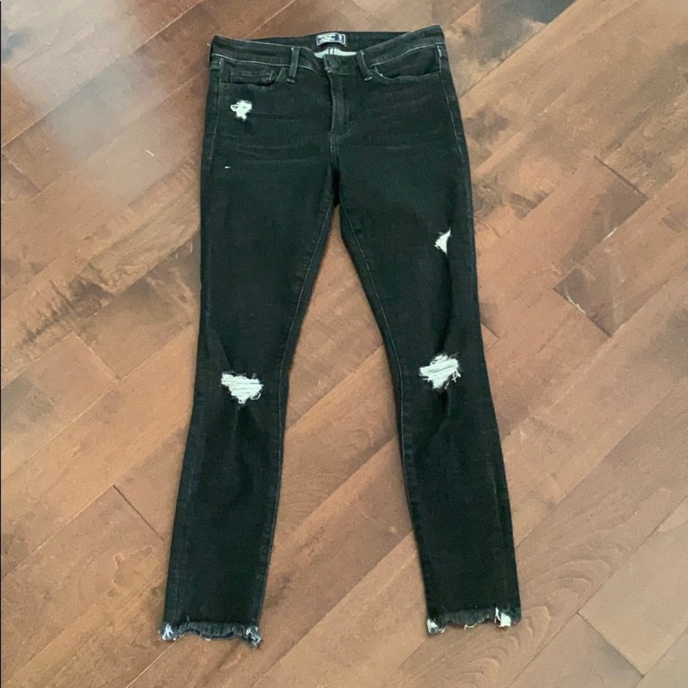 Abercrombie &Fitch Black Distressed Jeans